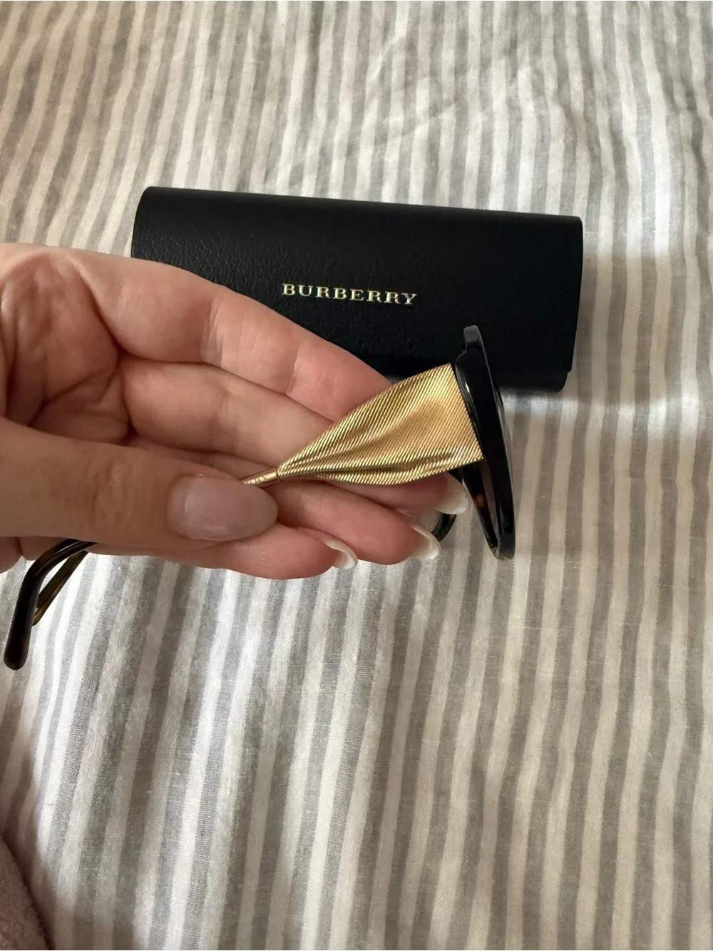 Burberry Tortoiseshell Oversized Sunglasses with Brown Gradient Lenses